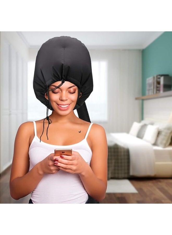 DUNISO Bonnet Hooded Hair Dryer Attachment, Large Adjustable Deep Conditioning Cap,Drying Heat Cap with Elastic Strap,Sturdy and Durable,Use for Hair Styling, Hair Drying, Curling and Deep Conditioning - Image 3